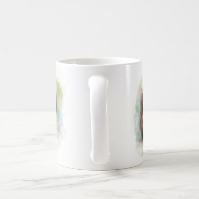 Taza De Café Cute yorkshire terrippy cachorro arte digital (Mango)