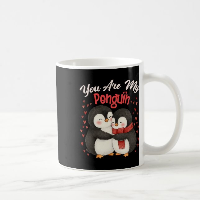 Taza De Café Cute You Are My Penguin Couple Funny Valentines Da (Derecha)