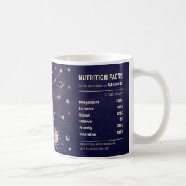 Taza De Café Cute Zodiac Aquarius Nutritional Facts Wrap
