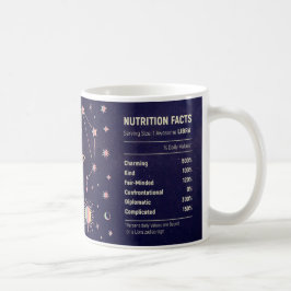 Taza De Café Cute Zodiac Libra Hechos Nutricionales
