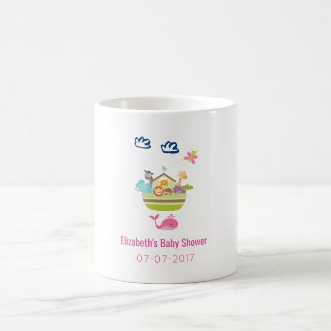 Taza De Café Cute Zoo Animal Ark Nacimiento Ducha bebé (Centro)