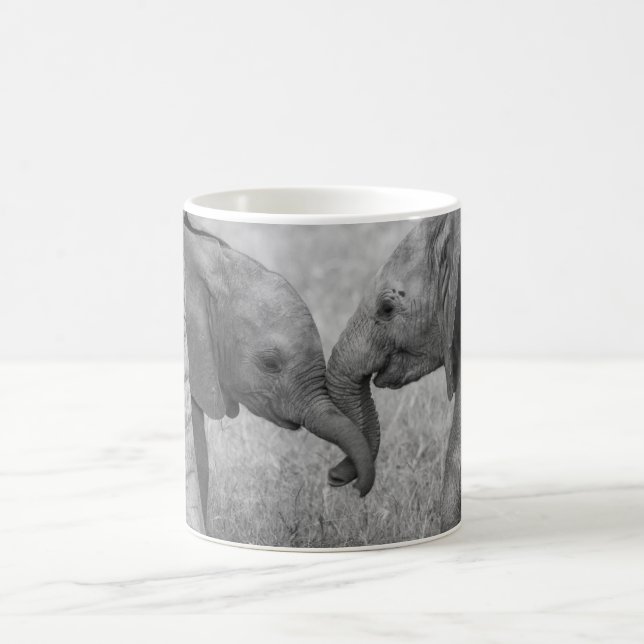 Taza De Café Cutest Baby Animals | Baby Elephants Greeting (Centro)
