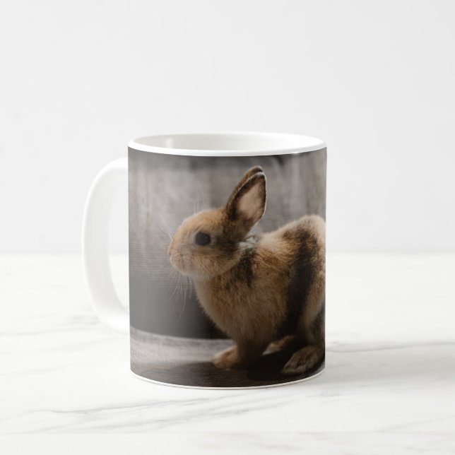 Taza De Café Cutest Baby Animals | Netherland Dwarf Rabbit (Anverso izquierdo)