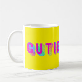 Taza De Café Cutie Rainbow Typography