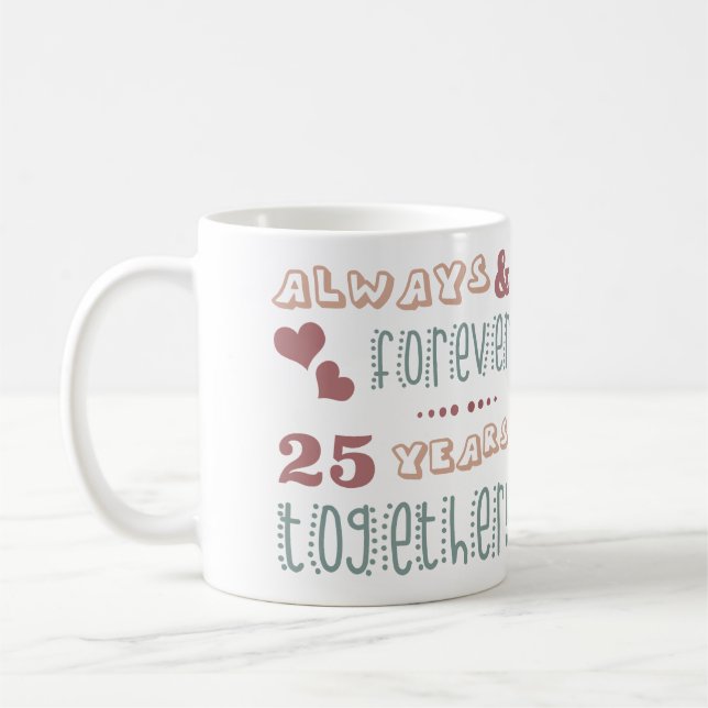 Taza De Café Cuto 25° Aniversario Boda (Izquierda)