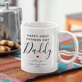 Taza De Café Cuto "Día del Primer Padre" personalizado papá
