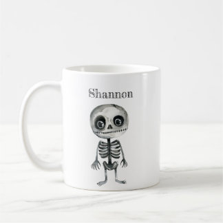 Taza De Café Cuto esqueleto Halloween Mug personalizado