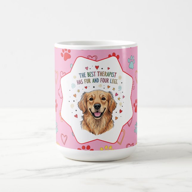 Taza De Café Cuto Golden Retriever Doodle (Centro)