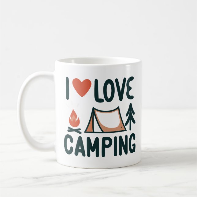 Taza De Café Cuto me encanta acampar (Izquierda)