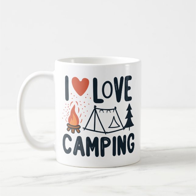 Taza De Café Cuto me encanta acampar (Izquierda)