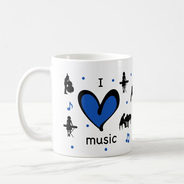 Taza De Café Cuto me encanta la música (Izquierda)
