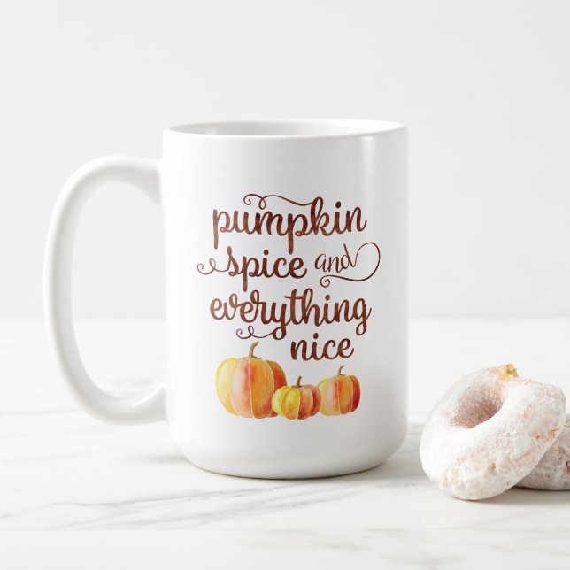 Taza De Café Cuto otoño cita picazón de calabaza y todo bueno (Con donut)