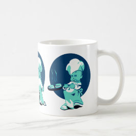 Taza De Café Cuto retro vintage Blue Boy Chef Cook Baker