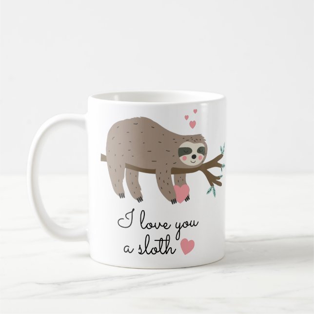 Taza De Café Cuto te amo un juego de palabras (Izquierda)