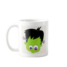 Cuto verde Frankenstein Monster cara Halloween
