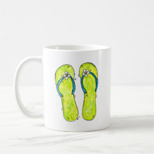 Taza De Café Cuto Whimsical Flip Flops