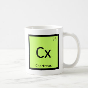 Taza De Café Cx - Gato Chartreux Símbolo de la Tabla Periódica 