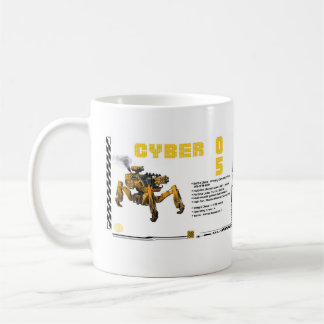 Taza De Café Cyber 05 Diseño de Robot Mech