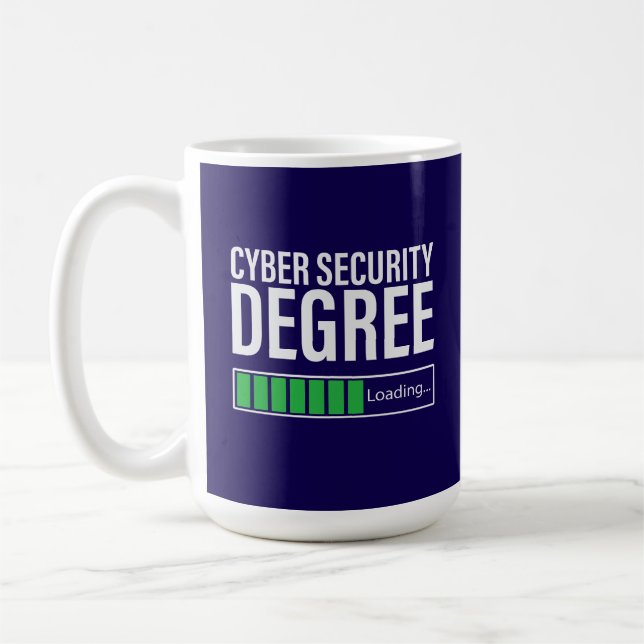 Taza De Café Cyber Security Degree Loading, specialist  (Izquierda)