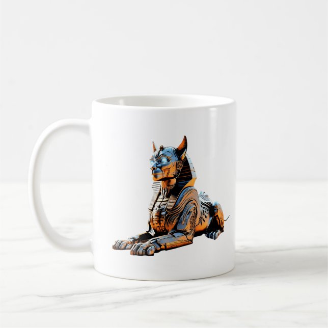Taza De Café Cyber Sphinx Guardian (Izquierda)