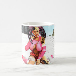 Taza De Café Cyborg femenino de ciencia ficción