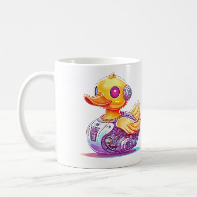 Taza De Café Cyborg Rubber Duck (Izquierda)