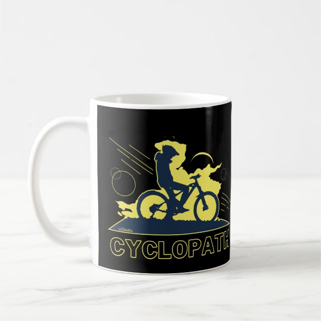 Taza De Café CYCLOPATH graciosa idea de regalo de bicicleta de  (Izquierda)
