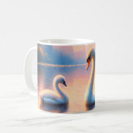 Taza De Café Cygnet y Swan