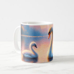 Taza De Café Cygnet y Swan