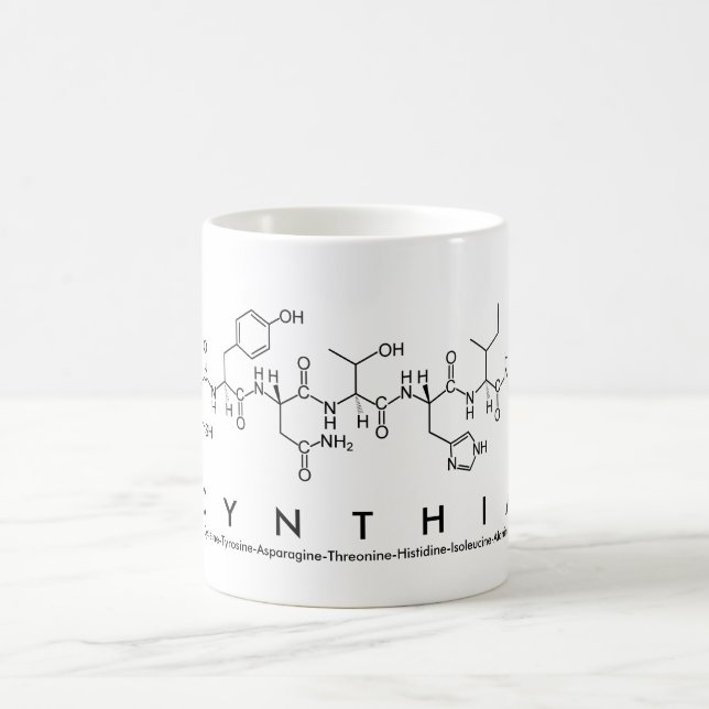 Taza De Café Cynthia peptide name mug (Centro)