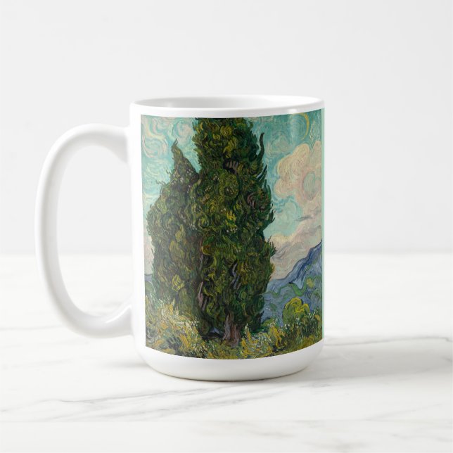 Taza De Café Cypreses de van Gogh (Izquierda)