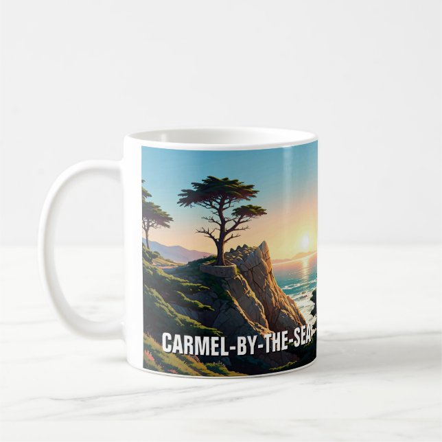 Taza De Café Cypress solitario de Carmel-by-the-sea (Izquierda)