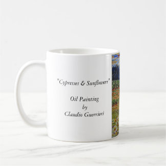 Taza De Café Cypress y girasoles