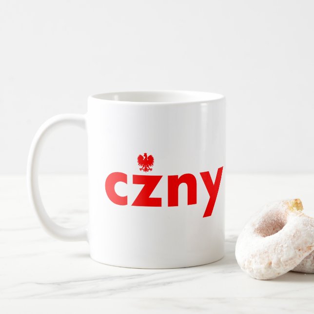 Taza De Café czny nombre polaco apellido Coffee Mug (Con donut)