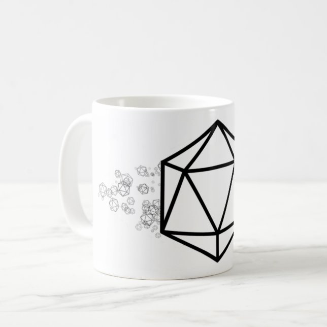 Taza De Café D20 muere de veinte lados  (Anverso izquierdo)