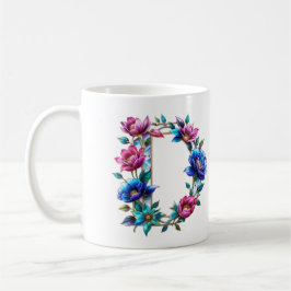 Taza De Café D Coffee Mug - Diseño floral para regalo