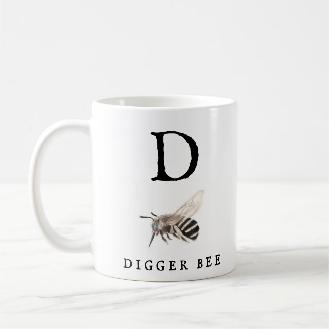 Taza De Café "D" Digger Bee Coffee Mug (Izquierda)
