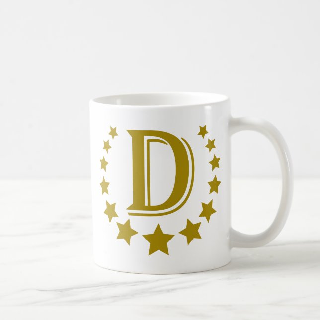Taza De Café D-Letra-Estrella-Corona (Derecha)