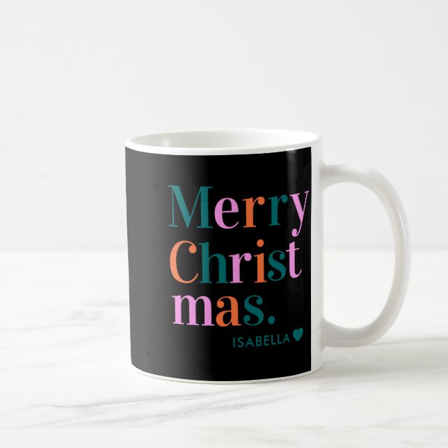 Taza De Café D Modern Colorful Merry Christmas  (Derecha)