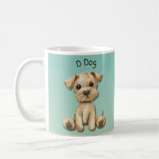 Taza De Café D por perro: Perro de diseño infantil adorable