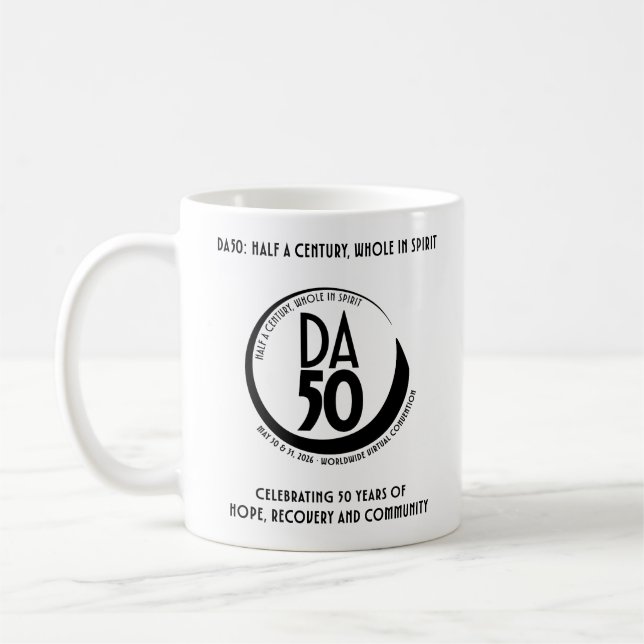 Taza De Café DA50 Worldwide Virtual Convention Mug in Black (Izquierda)