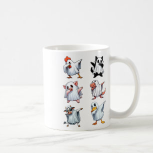 Taza De Café Dabbing Animals Farm Halloween Ghost Costume Funny