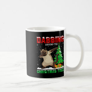 Taza De Café Dabbing Around the Christmas Tree Siamese Cat Xmas