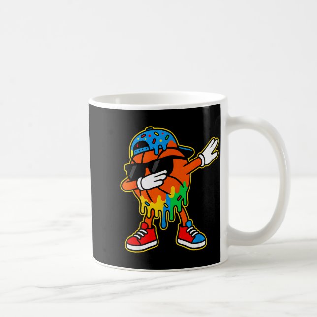 Taza De Café Dabbing Basketball Ice Cream Drip Boys Basketball  (Derecha)