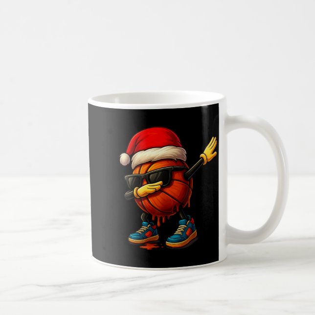Taza De Café Dabbing Basketball Sungles Funny Christmas Tee Boy (Derecha)