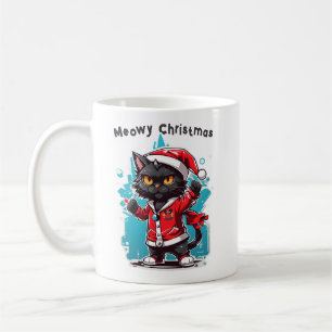 Taza De Café Dabbing Black Cat: Festividades de los Navidades M