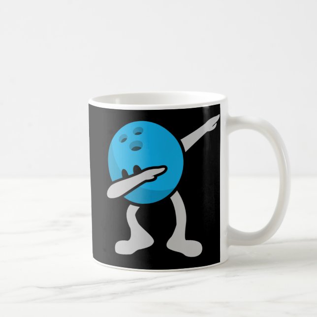 Taza De Café Dabbing Bowling Birthday Party Bowling Gift (Derecha)