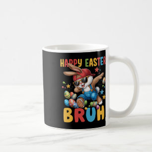 Taza De Café Dabbing Bunny Easter Bruh Meme Divertido de adoles