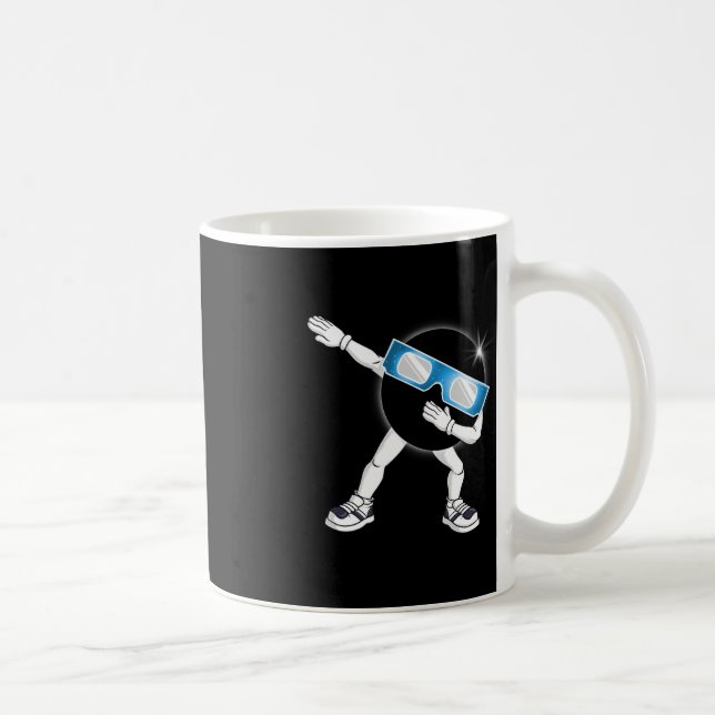 Taza De Café Dabbing Eclipse solar total 2024 Total niños Dab (Derecha)