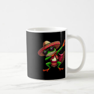 Taza De Café Dabbing Frog Sungles Sombrero Poncho Cinco De Mayo
